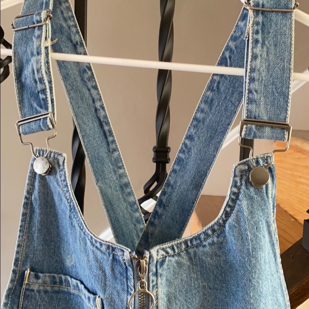 Forever 21 blue denim overall mini dress - Picture 3 of 6